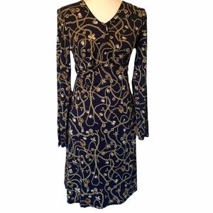 NWT Cream chamilla Dress Navy
